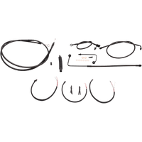 LA CHOPPERS Handlebar Cable/Brake Line Kit Complete Mini Handlebars Midnight