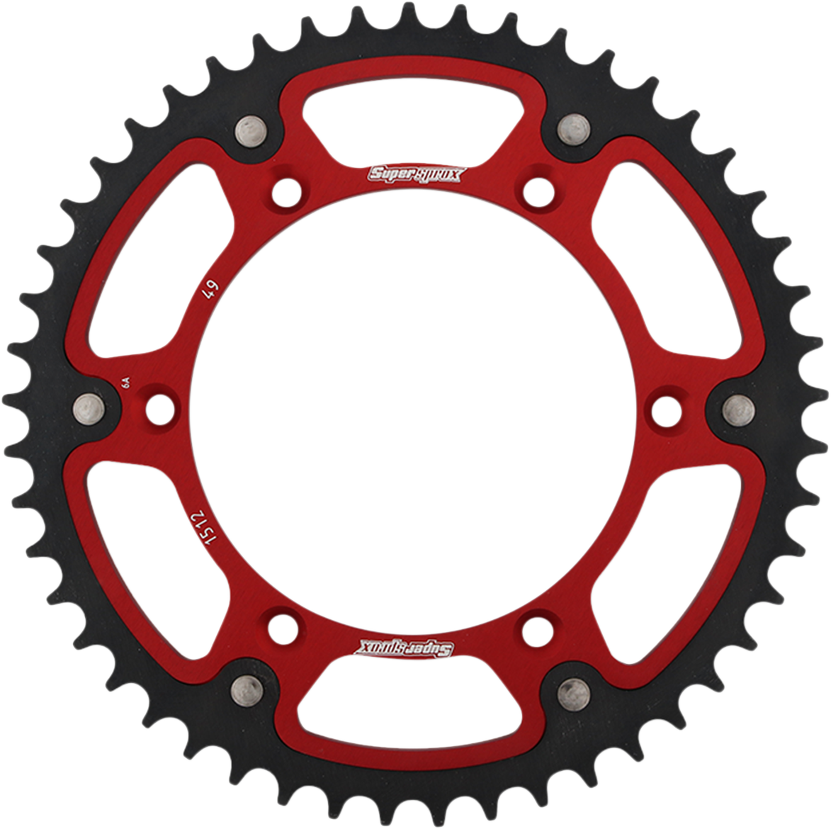 SUPERSPROX Stealth Rear Sprocket 49-Tooth Red Beta/Husqvarna/Sherco/Suzuki RST151249RED