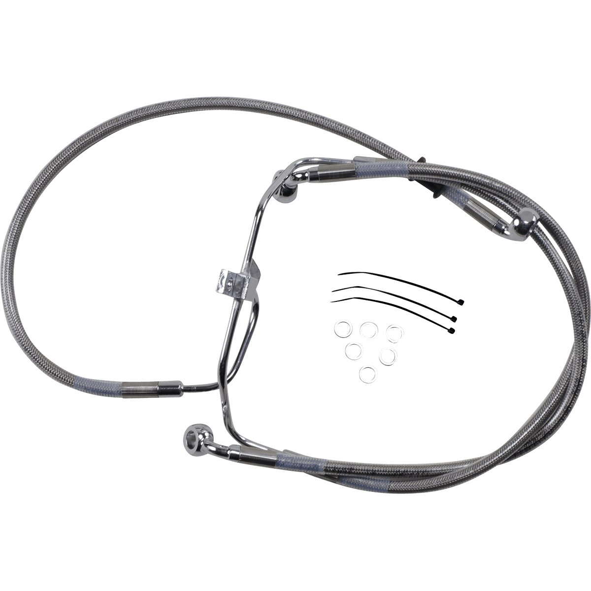 DRAG SPECIALTIES Brake Line +2" Stainless Steel FXDF '08-'17