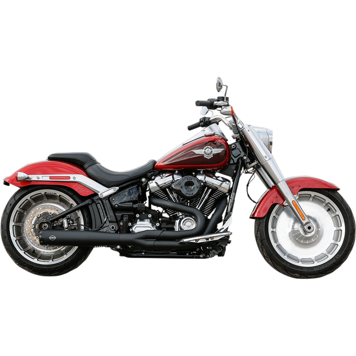 S&S CYCLE 2:1 50 State Exhaust for M8 Softail Black 5500846B