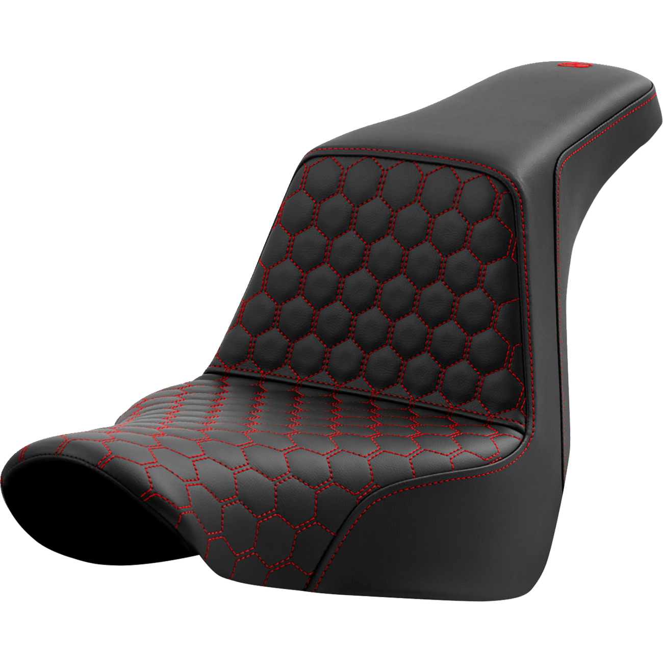 SADDLEMEN Step-Up Seat Honeycomb Red Stitching FL/FX '18-'24 A81829177RED