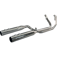 KHROME WERKS 2-into-2 Dominator Exhaust System with 4-1/2" Mufflers Chrome with Race Tip Twin Cam