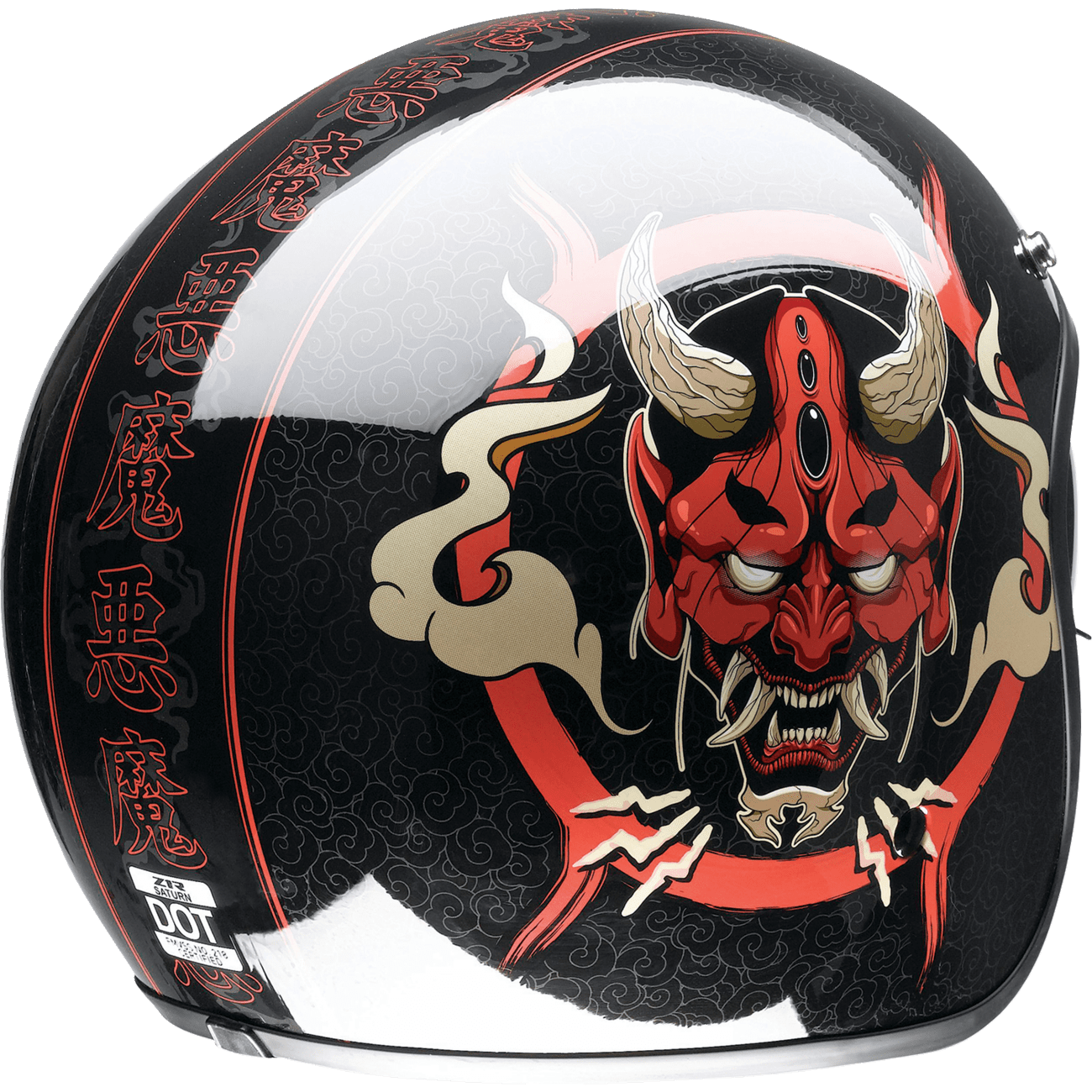 Z1R Saturn Helmet Devilish Gloss Black/Red Large