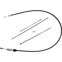 DRAG SPECIALTIES Clutch Cable Upper 36" Black/Chrome