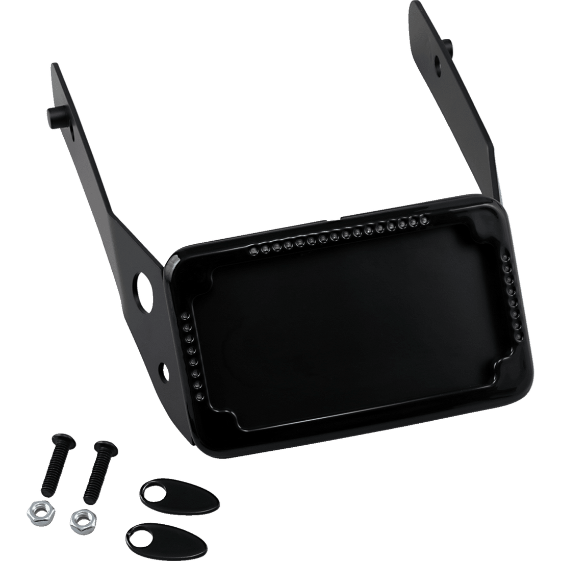 CYCLE VISIONS LP Plate Frame & Mount with Signals FXDWG Black CV4651B