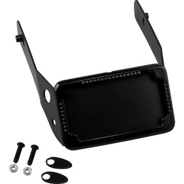 CYCLE VISIONS LP Plate Frame & Mount with Signals FXDWG Black CV4651B