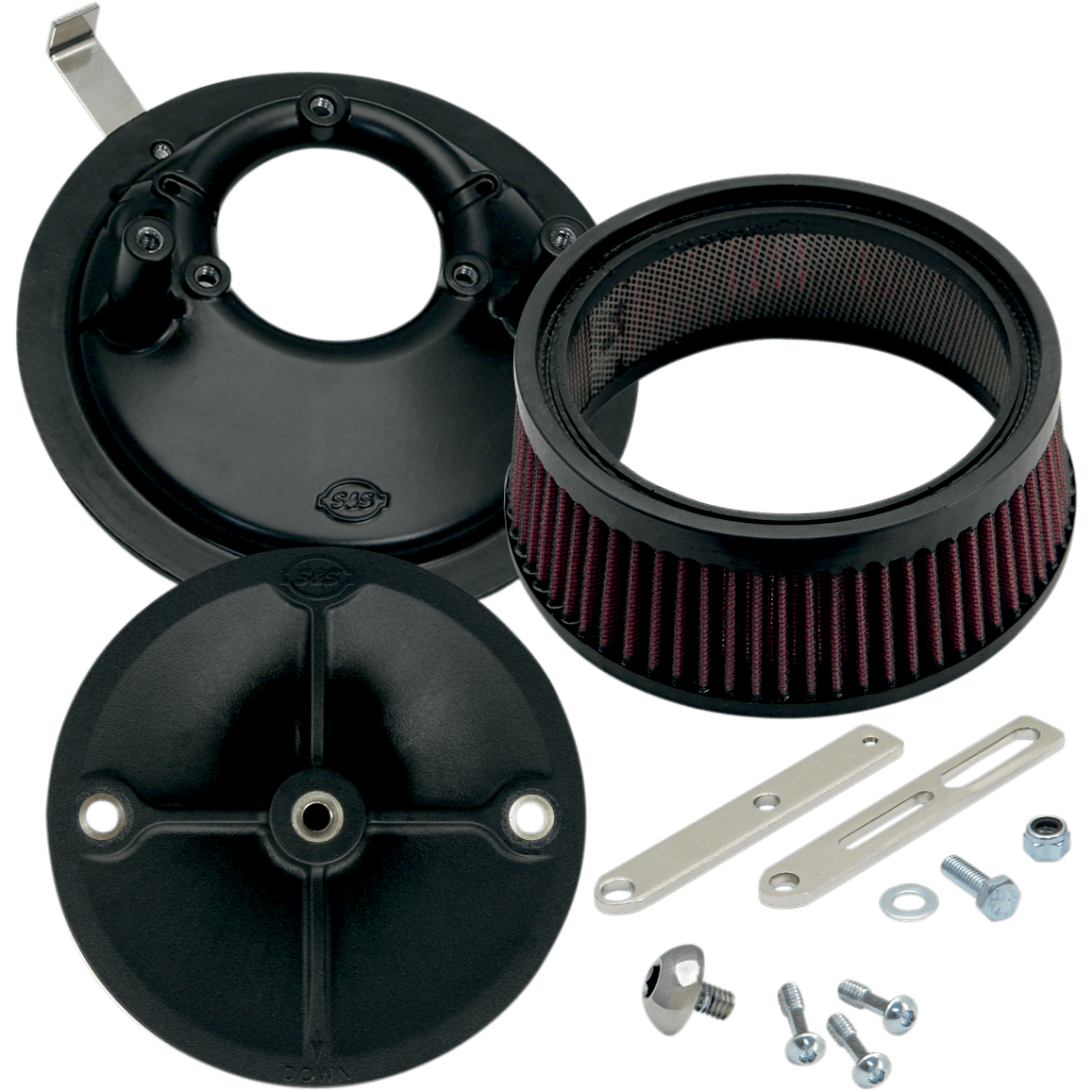 S&S CYCLE Super Stock™ Stealth Air Cleaner Kit Black 1700176