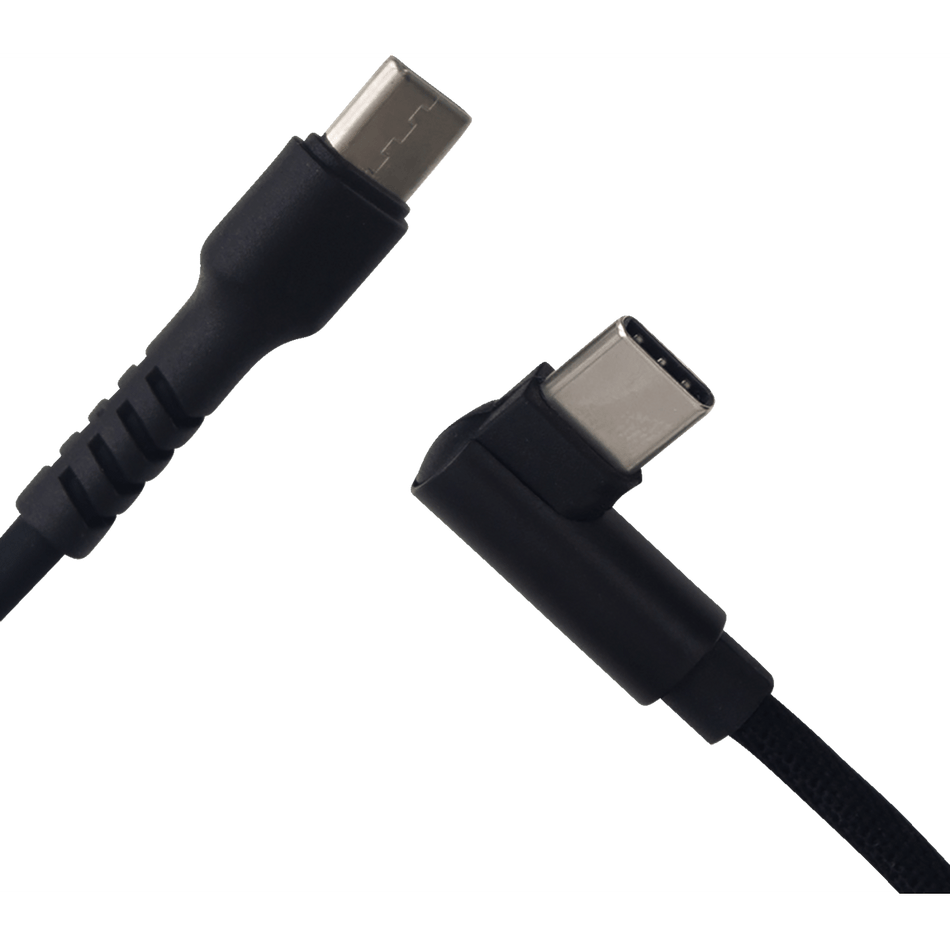 RidePower USB to 90° USB-C Cable Charger Single-End 12"