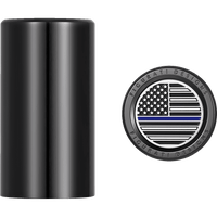 FIGURATI DESIGNS Docking Hardware Covers American Flag Blue Line Long Black FD71DC2545BK