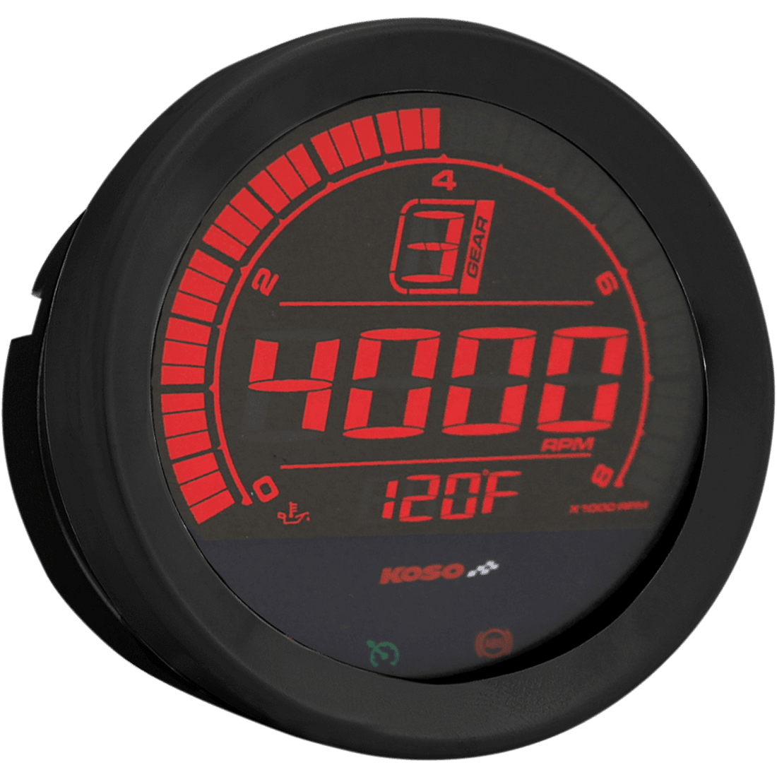 KOSO NORTH AMERICA 4" Tachometer Black BA051110