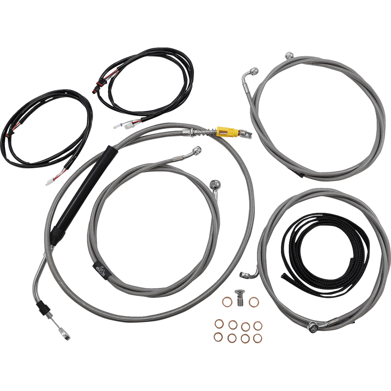 LA CHOPPERS Cable Kit 18" 20" Handlebars ABS Stainless LA8056KT319