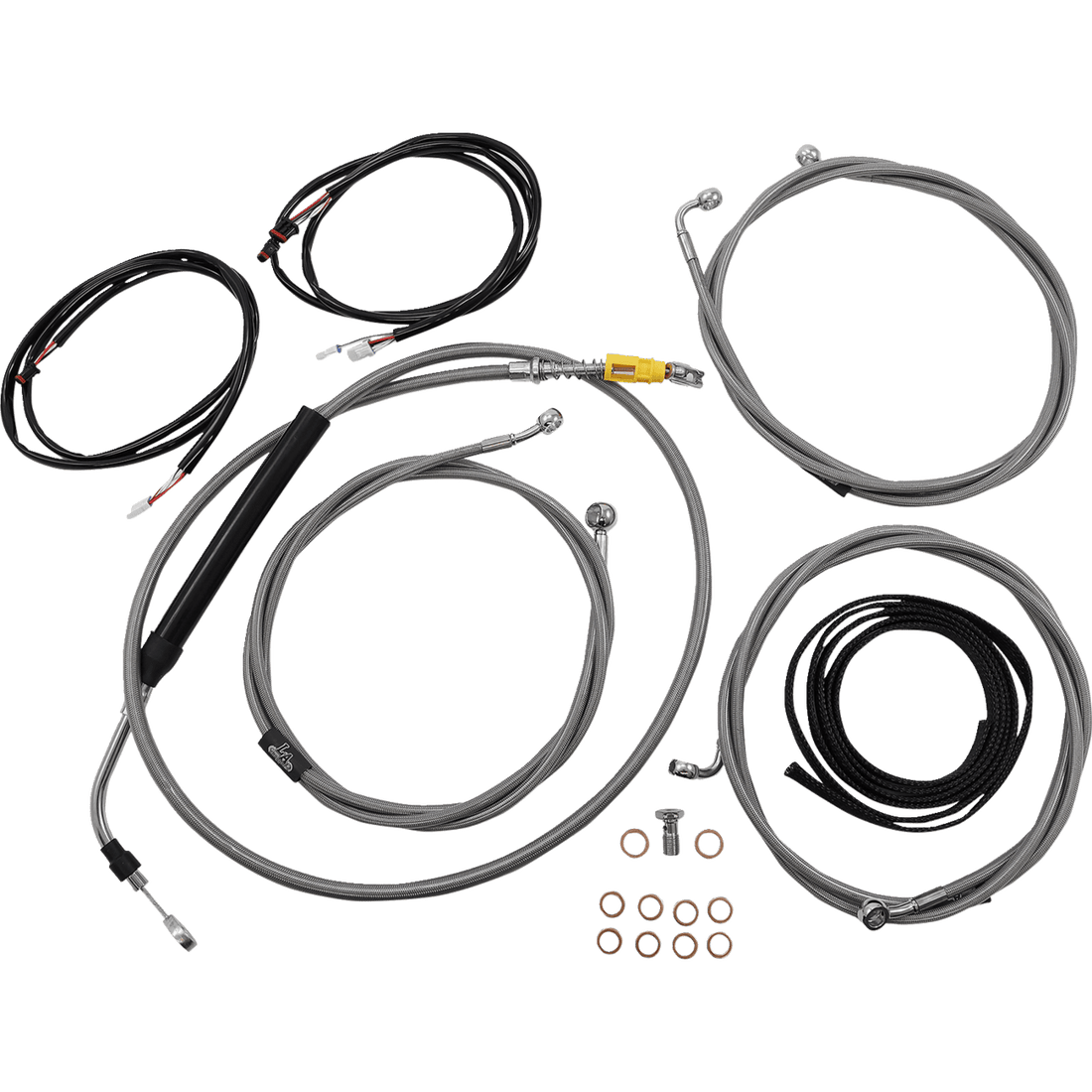 LA CHOPPERS Cable Kit 18" 20" Handlebars ABS Stainless LA8056KT319