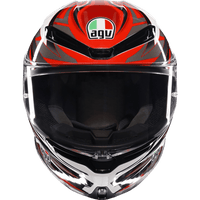 AGV K6 S Helmet Reeval White/Red/Gray Large 2118395002023L