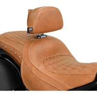 SHOW CHROME Saddle Backrest Brown Indian 30209