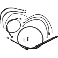 BURLY BRAND Cable Kit Jail Bar 12" Handlebars Black Vinyl B301262