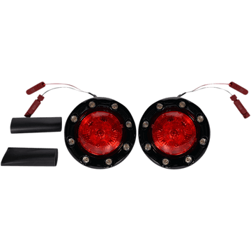 CUSTOM DYNAMICS ProBEAM® Bullet Ringz™ LED Turn Signals Black/Red PBBRRRINDBR