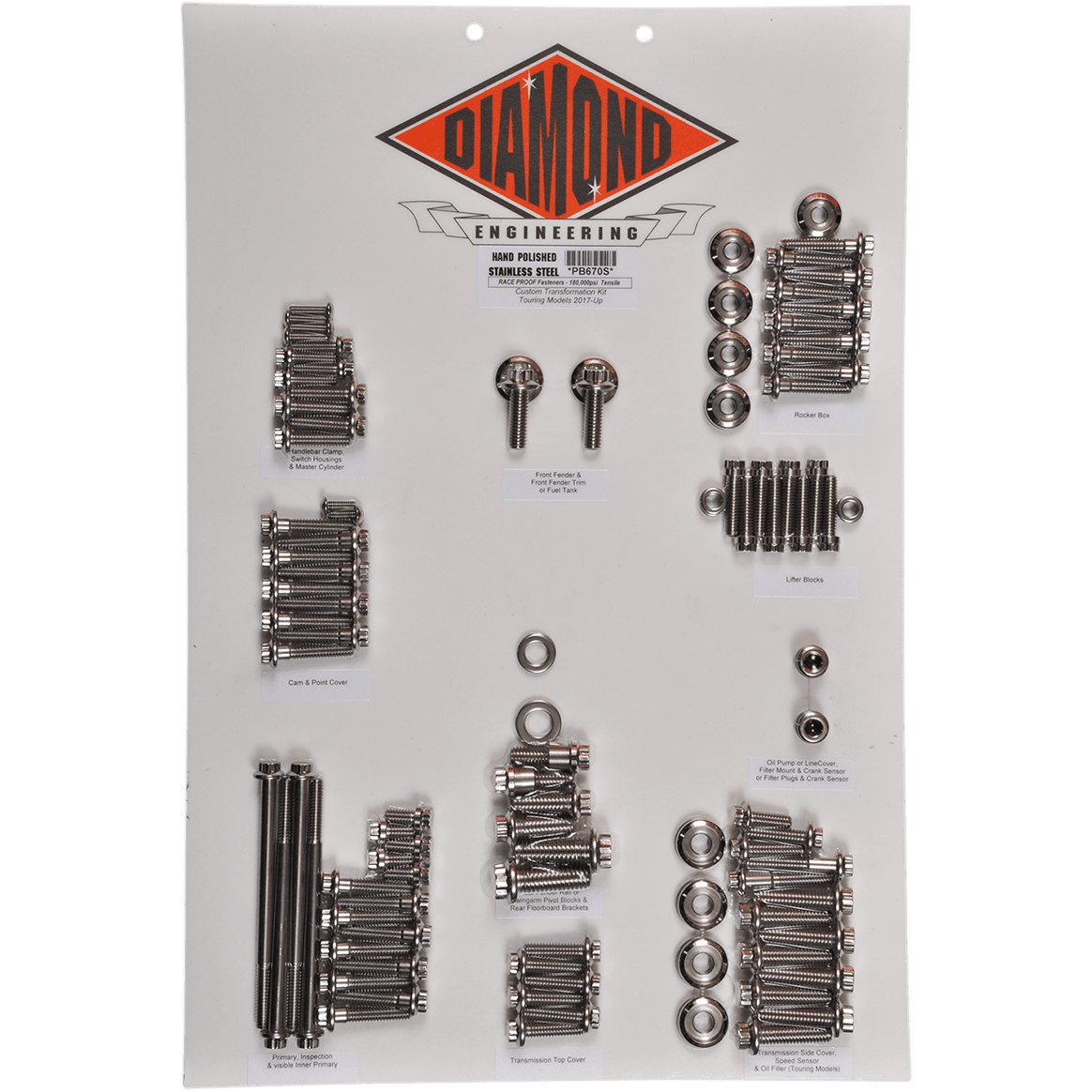 DIAMOND ENGINEERING Fastener Kit Custom/Transformation 12-Point Touring