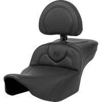 SADDLEMEN Roadsofa™ Extended Reach Seat Black Stitch with Backrest FL '23-'24 82307188BR