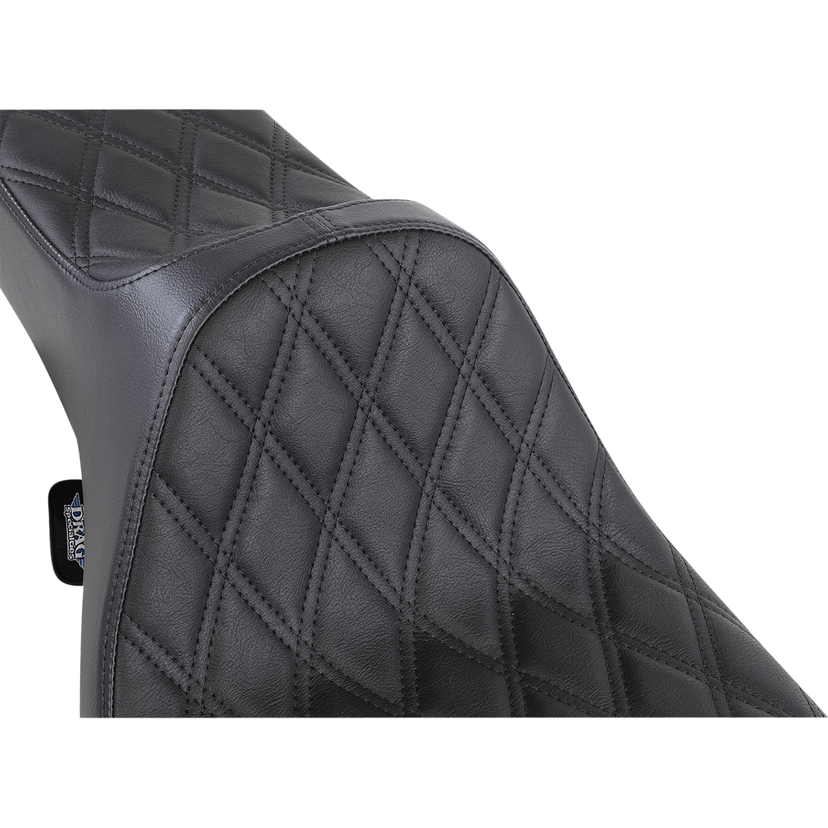 DRAG SPECIALTIES Extended Reach Predator III Seat Double Diamond Black Stitching FL '99-'07