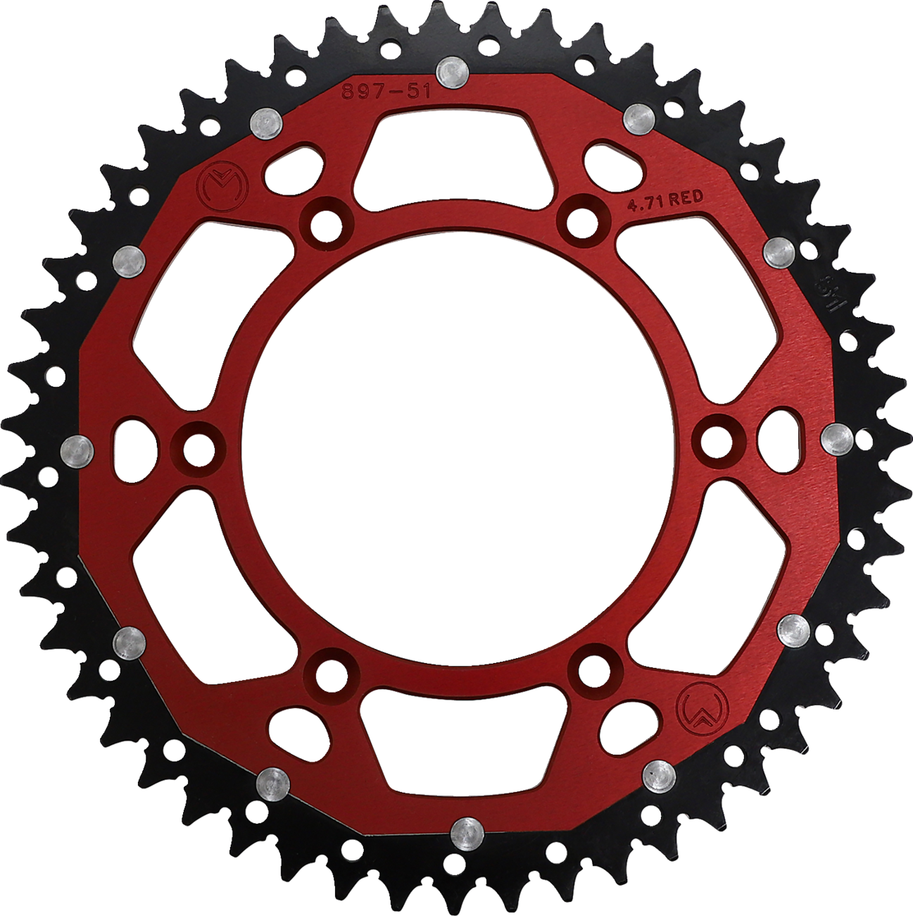 MOOSE RACING Dual Sprocket Red 51 Tooth