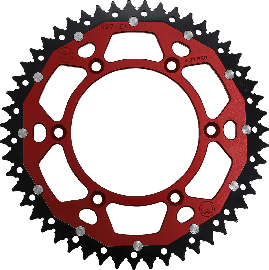 MOOSE RACING Dual Sprocket Red 51 Tooth