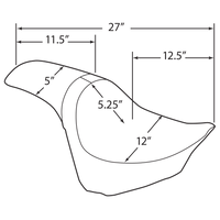 DRAG SPECIALTIES Predator Seat Smooth Vinyl FXFB/S '18-'22