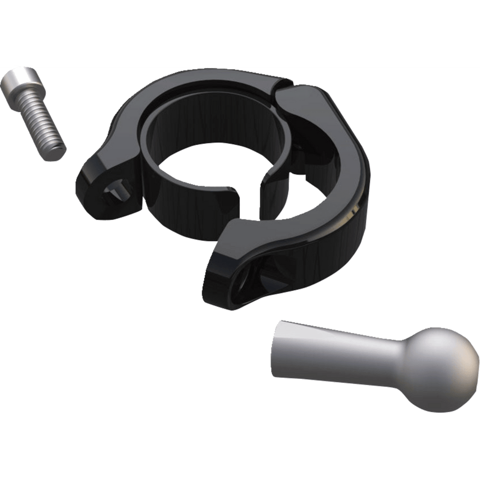 CIRO Ball Mount Aluminum Clamp 1-1/8" 1-1/4" Handlebars Black