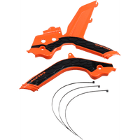 ACERBIS X-Grip Frame Guards Orange/Black KTM