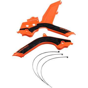 ACERBIS X-Grip Frame Guards Orange/Black KTM