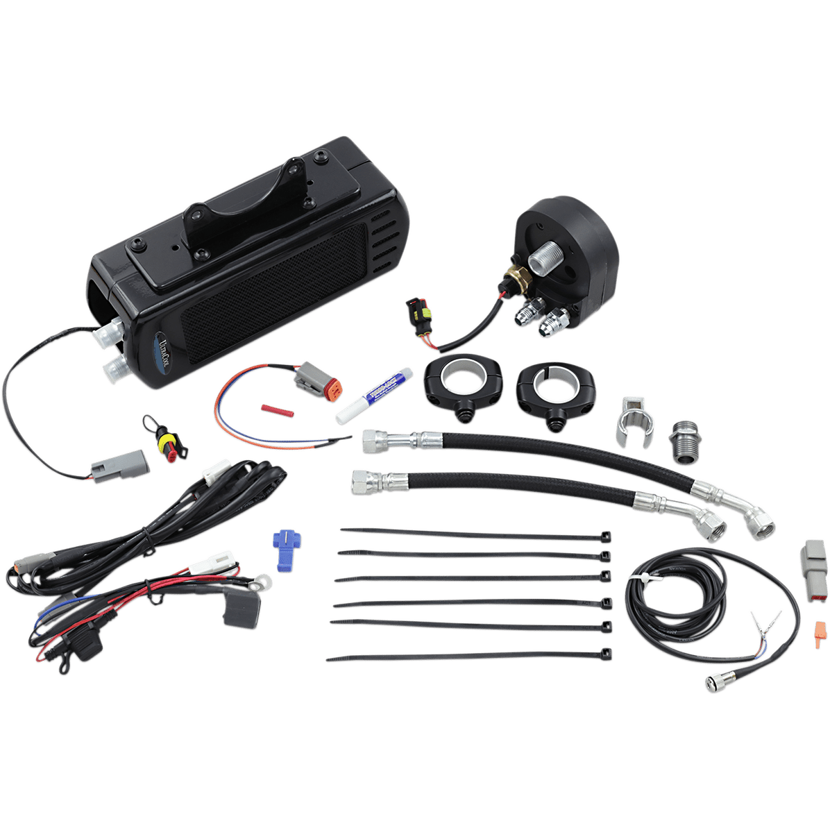 ULTRACOOL Side Mount Oil Cooler Kit Gloss Black Touring SMT2G