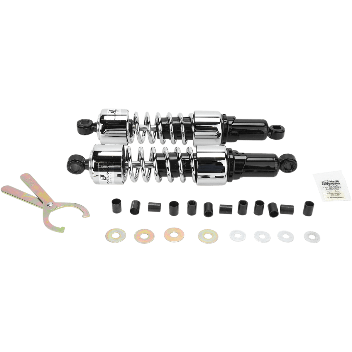 PROGRESSIVE SUSPENSION Shocks 412 Cruiser Series Chrome 14.25" Standard 4124220C