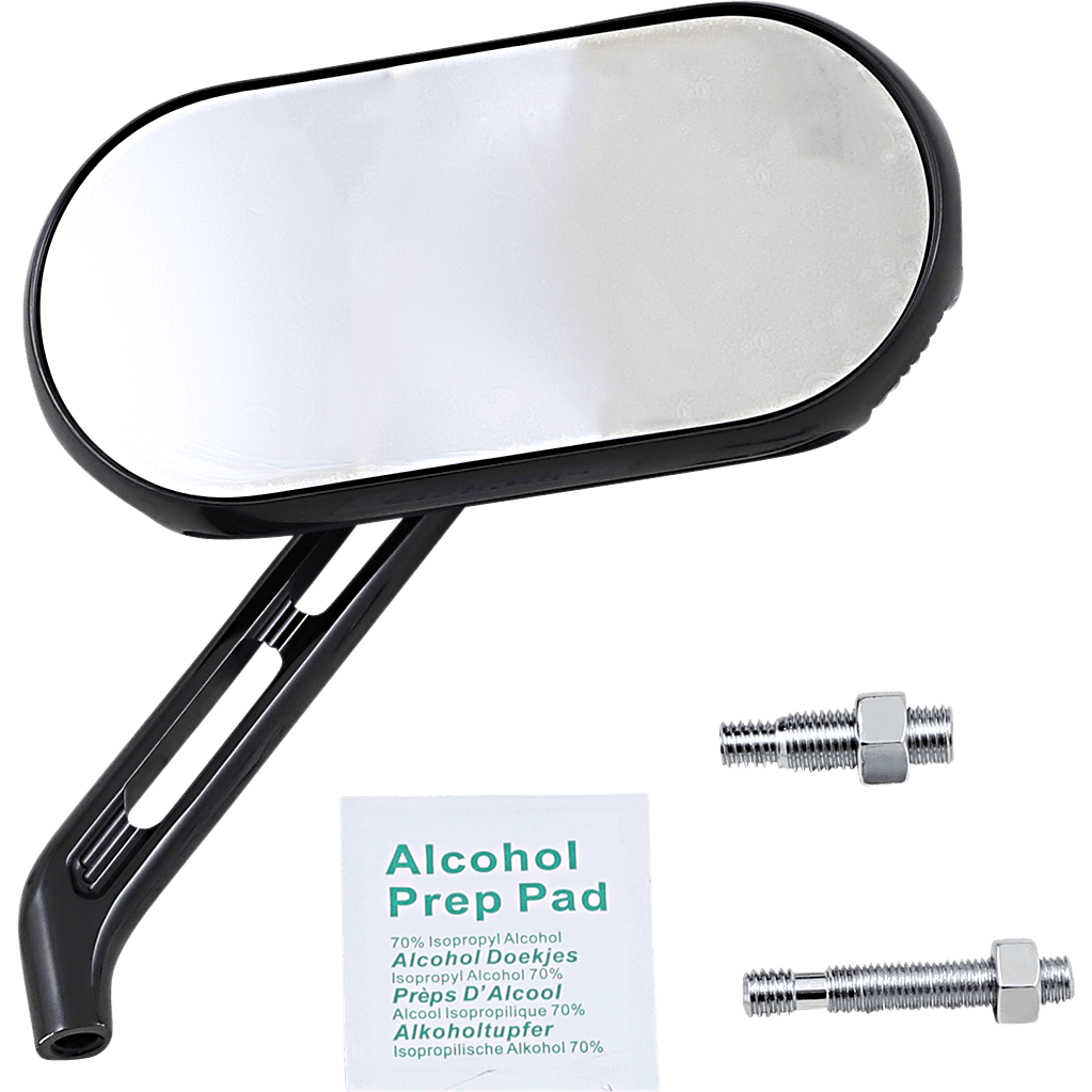 ARLEN NESS Mirror Sidekick Side View Oval Black Right 510002