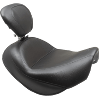 MUSTANG Wide Touring Solo Seat Black Plain with Driver Backrest C90T '15-'19 89206