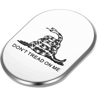 FIGURATI DESIGNS Antenna Cover Left Rear Fender Don't Tread On Me Chrome