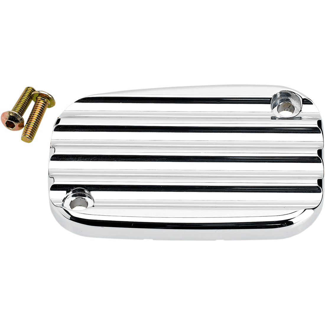 JOKER MACHINE Master Cylinder Cover Brake Front Finned Chrome