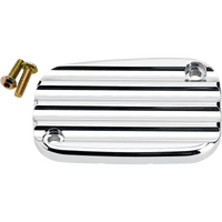 JOKER MACHINE Master Cylinder Cover Brake Front Finned Chrome