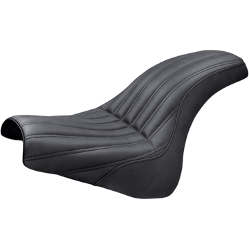 SADDLEMEN Knuckle 2-Up Seat Ribbed Black 81828047K