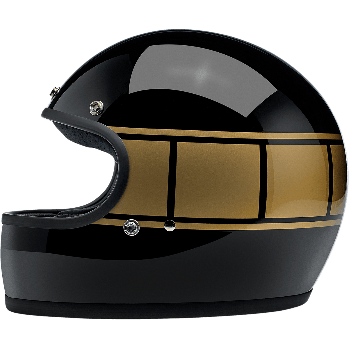 BILTWELL Gringo Helmet Gloss Black Holeshot XS