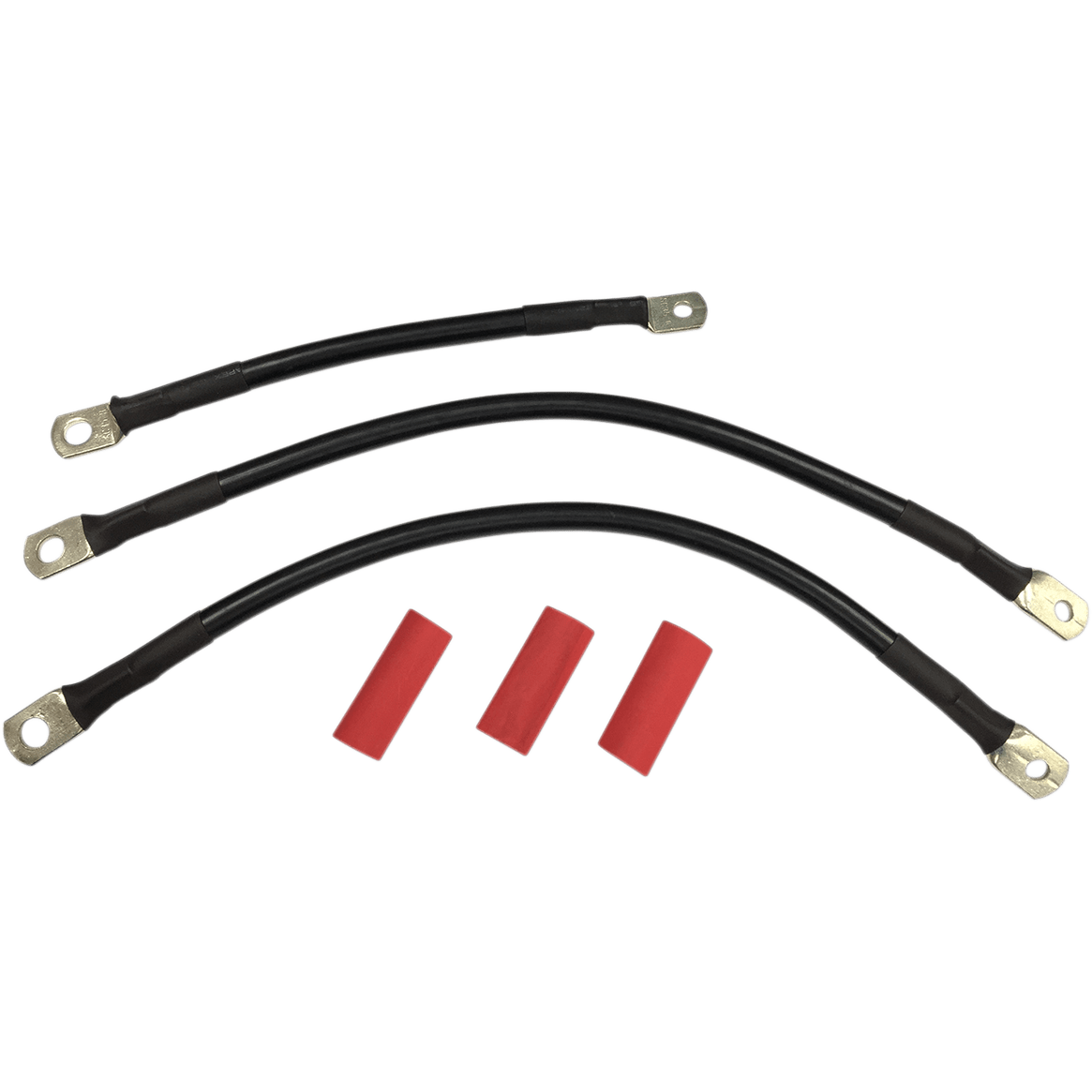 DRAG SPECIALTIES Black Battery Cable Set '93-'08 FL