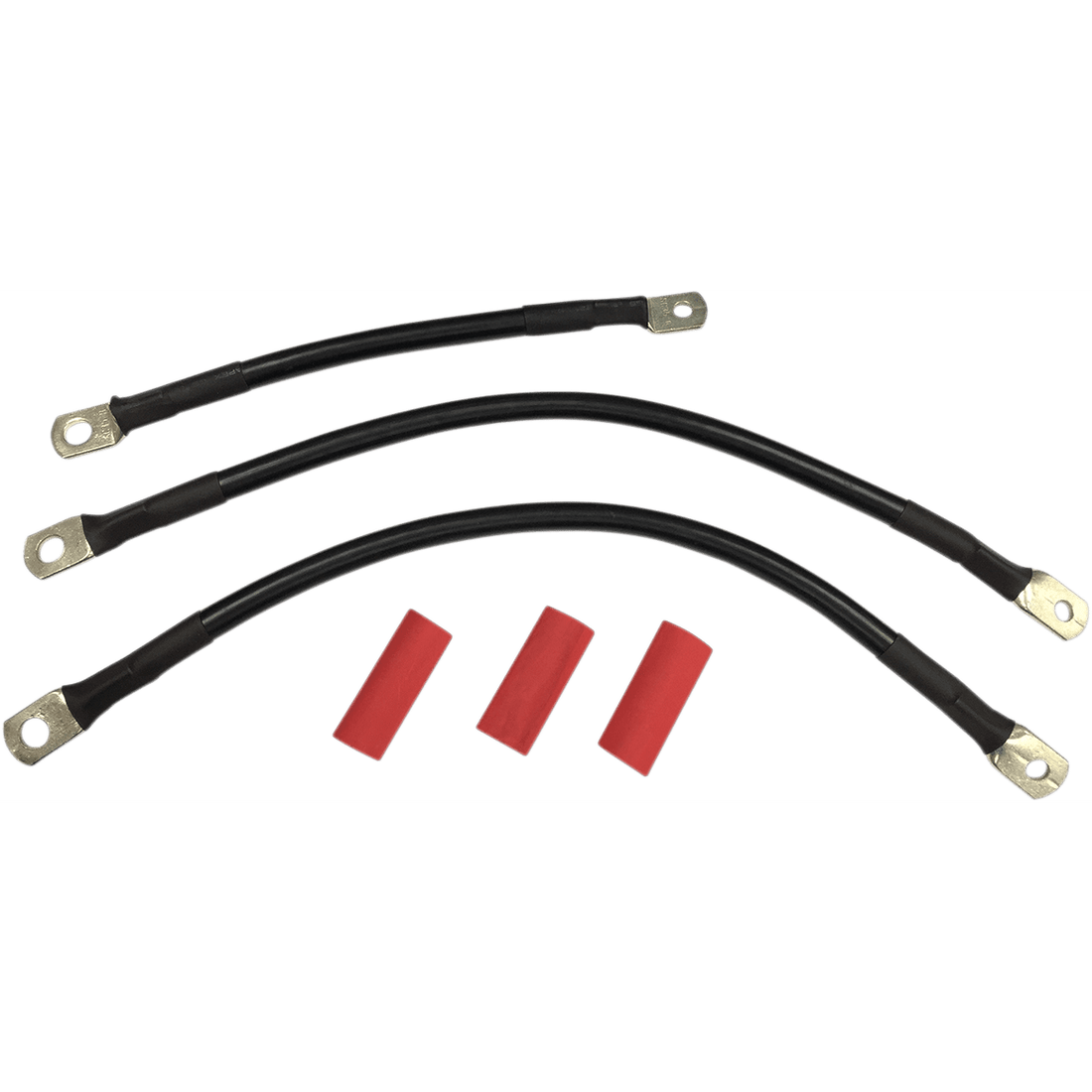 DRAG SPECIALTIES Black Battery Cable Set '93-'08 FL