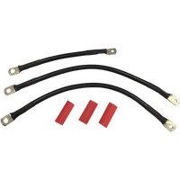 DRAG SPECIALTIES Black Battery Cable Set '93-'08 FL