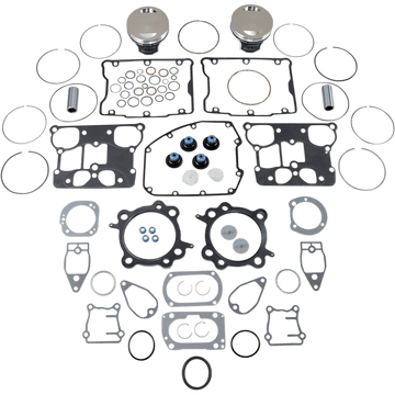 WISECO Piston Kit with Gasket Standard Twin Cam 88" Bored to 1550 cc (95 Cubic Inch)