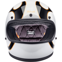 BILTWELL Gringo Helmet Flames White/Black Medium 1002561503