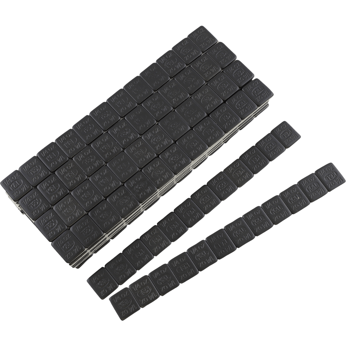 K&L SUPPLY Wheel Weights Rectangle Adhesive Stick-On Black 360 Pack