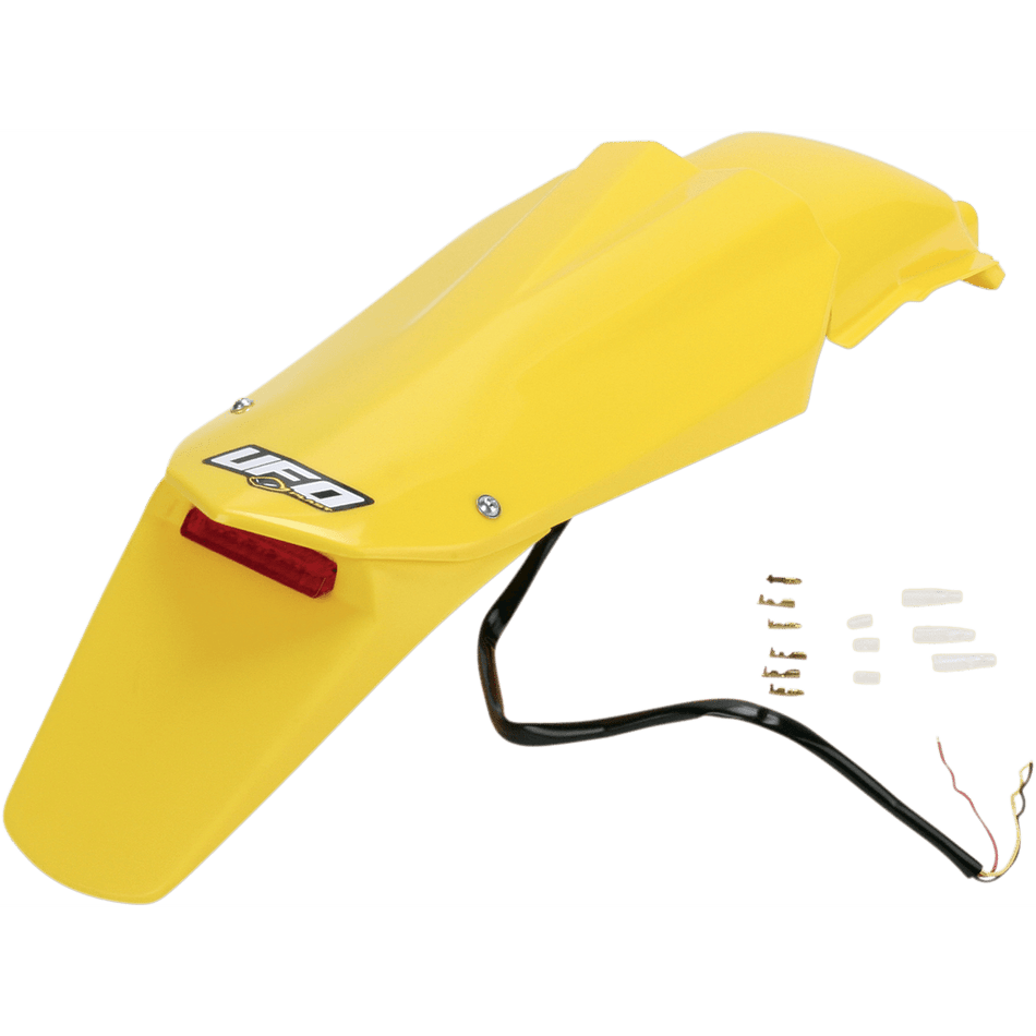 UFO Enduro Rear Fender W/Light Yellow