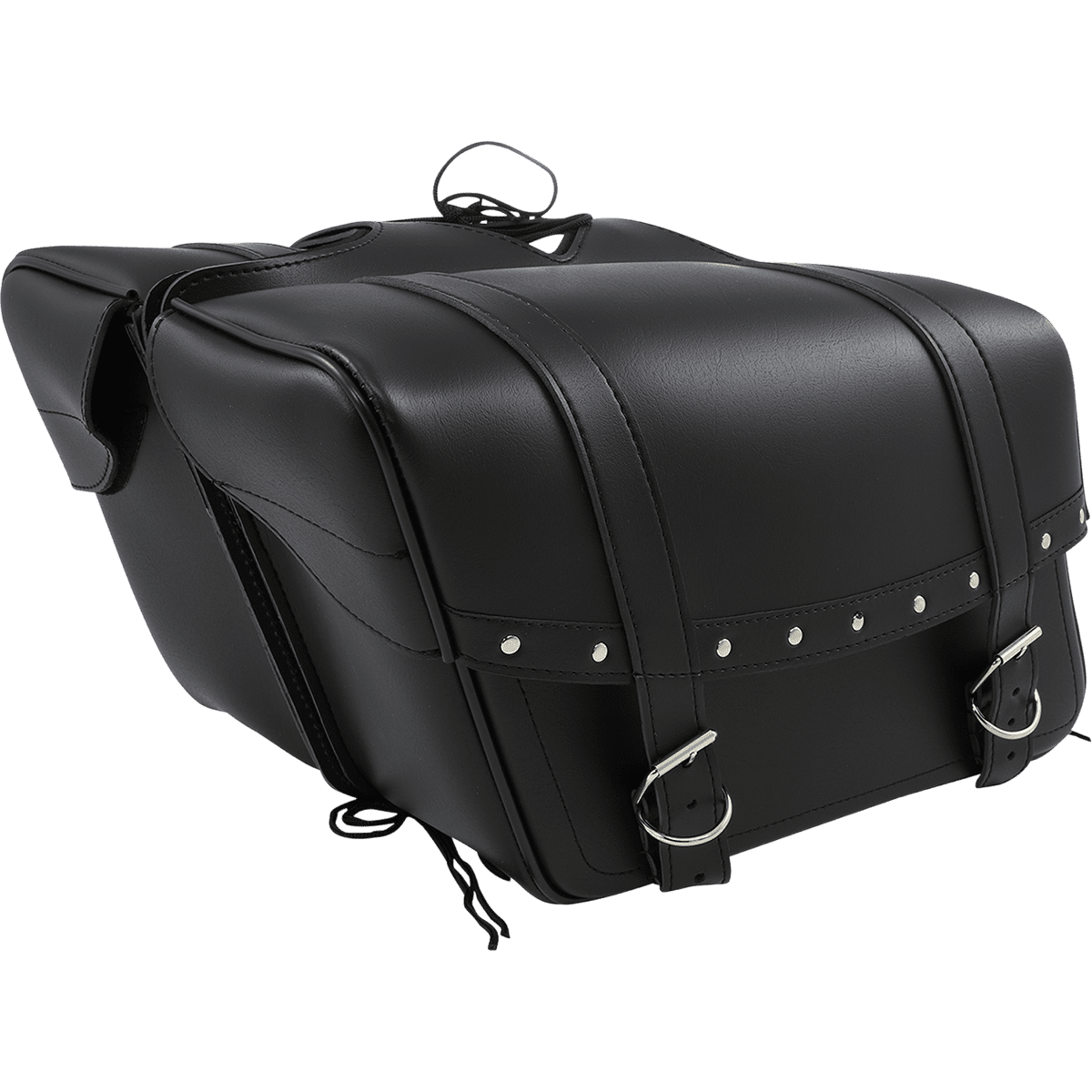 SADDLEMEN Highwayman Rivet Slant-Style Saddlebags Large X02103041