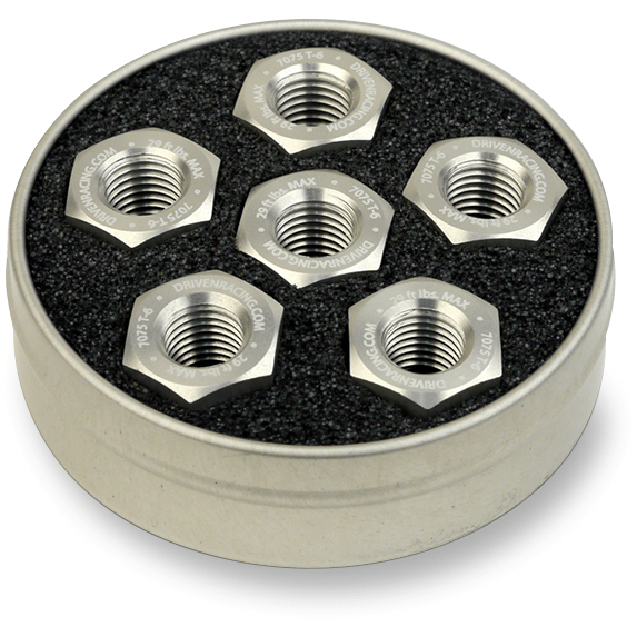 DRIVEN RACING Aluminum Sprocket Nuts Silver M10 x 1.0