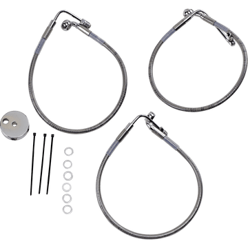 DRAG SPECIALTIES Brake Line Front Lower/Upper Stainless Steel