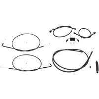 LA CHOPPERS Handlebar Cable/Brake Line Kit 12" 14" Ape Hanger Handlebars Midnight LA8211KT13M