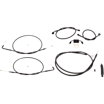 LA CHOPPERS Handlebar Cable/Brake Line Kit 12" 14" Ape Hanger Handlebars Midnight LA8211KT13M